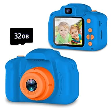 Seckton Upgrade Kids Selfie Camera, Christmas Birthday Gifts for Boys Age 3-9, HD Digital Video Cameras for Toddler, Portable Toy for 3 4 5 6 7 8 Year Old Boy with 32GB SD Card-Navy Blue - Image 1
