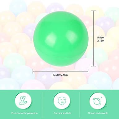 TRENDBOX 100 Ball Pit Balls Colorful Ocean Ball for Babies Kids Children Soft Balls for Birthday Parties Events Playground Games Pool - 2.2 inches - Image 6