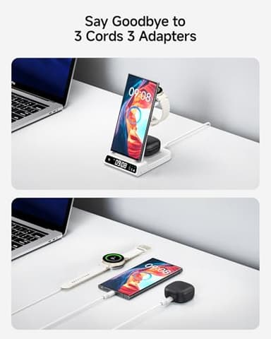 Wireless Charger for Samsung, 3 in 1 Wireless Charging Station for Samsung Galaxy S25 Ultra/S24 Ultra/S23/S22/Note 20/Z Flip 6/Fold 6, Charger for Samsung Galaxy Watch Ultra/8/7/6, Galaxy Buds 3/3 Pro - Image 5