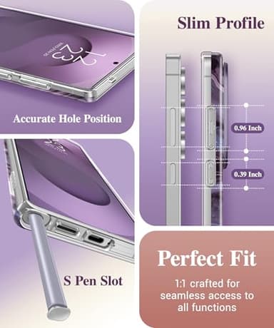 GVIEWIN for Samsung Galaxy S25 Ultra Case with Slide Camera Cover, [Screen Protector] [Shockproof Military Grade Drop Protection] Marble Slim Fit Hard PC Phone Cover S25 Ultra 6.9" 2025 (Quicksand) - Image 6