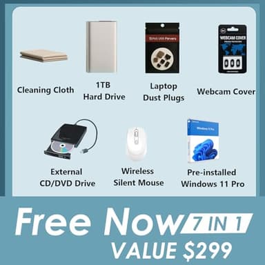HP All-in-One Desktop Computer - 21.5" Full HD Anti-Glare Display | Intel Celeron J4025 | for Everyday Use | Mouse & Keyboard | 32GB RAM 1TB SSD | Win 11 Pro | w/Accessories - Image 2