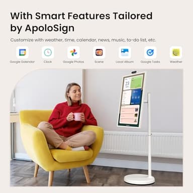 ApoloSign 32'' UHD 4K Smart Portable TV 2nd Gen, 16(8+8) GB RAM+256GB, Android 15, EDLA-Certified, Portable Touch Screen Monitor, Built-in 15000mAh Battery, Full Swivel Rotation, Voice Remote Control - Image 7