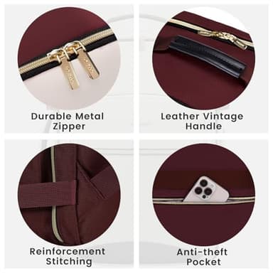 LOVEVOOK 40L Large Travel Backpack for Women Men, 17 Inch Carry on Backpack for Traveling on Airplane, Personal Item Travel Bag Airline Approved, Business Causal Weekender Backpacks - Image 6