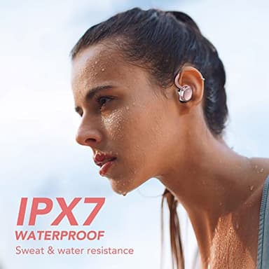 KT1 Wireless Earbuds, Sports Bluetooth Headphones, 120Hrs Playtime Ear Buds for Small Ear, IPX7 Waterproof Running Headphones, Deep Bass, Over Ear Sport Wireless Bluetooth Earphones for Android iOS - Image 6