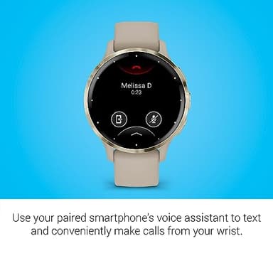 Garmin Venu 3S Soft Gold Stainless Steel Bezel 1.2-Inch AMOLED Touchscreen Display Smart Watch with 41mm French Gray Case and Silicone Band - Image 6