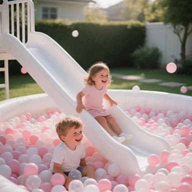 GOGOSO Ball Pit Balls for Toddler, Baby Plastic Playballs Kids Soft Pastel Pelotas Non-Toxic BPA-Free 2pink+White+Clear 100 Balls - Image 7