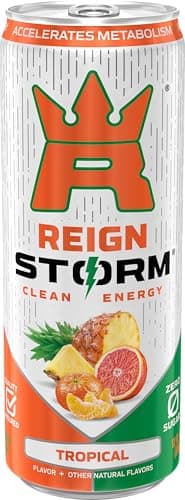 REIGN Storm, Tropical, Fitness & Wellness Energy Drink, 12 Fl Oz (Pack of 12) - Image 3