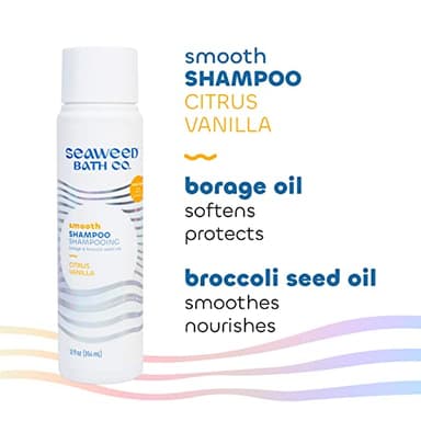 Seaweed Bath Co. Smooth Shampoo, Citrus Vanilla Scent, 12 Ounce, Sustainably Harvested Seaweed, Borage and Broccoli Seed Oils, For Curly and Frizzy Fine Hair - Image 5