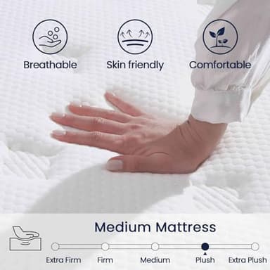 Crayan Full Size Mattress, 10 Inch Full Mattress in a Box, Memory Foam Innerspring Hybrid Mattress for Pressure Relief, Motion Isolation, Breathable Comfort, CertiPUR-US - Image 3