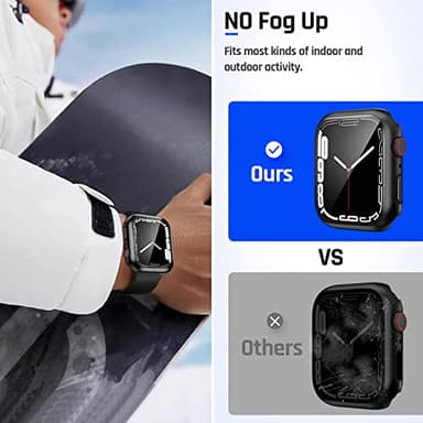 Goton Waterproof Case Compatible for Apple Watch Screen Protector Series 6/5/4, SE 3/2/1 44mm, Hard Bumper with Tempered Glass for iWatch Cover 44 mm - Image 4