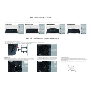 Amazon Basics Full Motion Articulating TV Monitor Wall Mount for 26" to 55" TVs and Flat Panels up to 80 Lbs, Black - Image 9