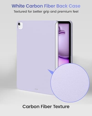 typecase Edge+ Keyboard Case for iPad Air 13-inch(M3 2025 / M2 2024),Ultra-Slim Detachable Case,Portrait & Typing Modes,Built-in Trackpad,11-Color Backlight,Magnetic Stand,Pencil Holder,Light Purple - Image 4