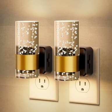 JandCase Night Light, Night Lights Plug into Wall,2 Pack 3000K Dimmable LED Night Light with Adjustable Brightness, Automatic Night Lights Plug in with Auto Light Sensor, for Bathroom Hallway Decor - Image 1