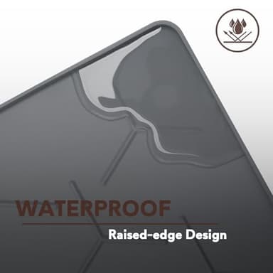 Garoopion Cat Litter Box Mat, Large 34" X 22" Cat Litter Mat, Waterproof Silicone Pad for Floor, Dark Gray - Image 7