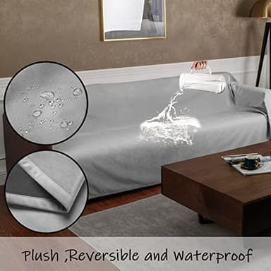 Ameritex Pet Bed Blanket Reversible 100% Waterproof Velvet Super Soft for Sofa and Bed - Image 6