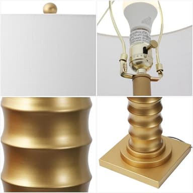 JONATHAN Y JYL4032A Serena 63" Metal LED Floor Lamp, Contemporary, Modern, Art Deco Style, Office, Elegant, Living Room, Family Room, Dining Room, Bedroom, Hallway, Foyer, Gold Leaf - Image 4