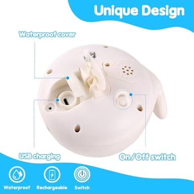 ANGGIKO Baby Bath Toys, Toddler Bath Toys for Kids Ages 1-3, Light Up Whale Bath Toy Sprinkler, Pool Water Table Infant Baby Toys 6-12-18 Months, Bathtub Fountain Toy, Toddler 1st Birthday 1 2 3 Gifts - Image 7