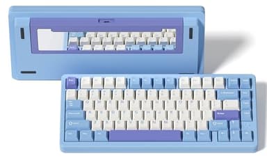 Womier SK75 75% Keyboard with Full Aluminum Wireless Mechanical Gaming Keyboard, VIA Custom Pre-lubed POM Switches RGB Creamy Gaming Key Board, 3-Modes Gasket Hot Swappable, Blue - Image 1