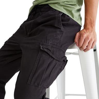 AEROPOSTALE Aero Cargo Jogger Pant, Dark Black, M - Image 2