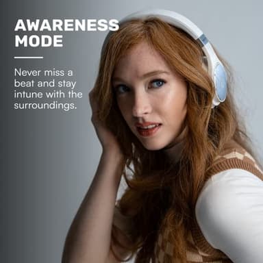 Raycon The Everyday Wireless Bluetooth Over Ear Headphones, with Active Noise Cancelling, Awareness Mode and Built in Microphone, IPX 4 Water Resistance, 40 Hours of Battery Life (Black) - Image 7