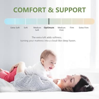 Full Size Mattress Topper for Back Pain,Premium Viscose Made from Bamboo 1200 GSM Extra Thick Mattress Pad,Quilted Fitted Pillow Top Mattress Cover with Deep Pocket Up to 21 Inches（54 * 75inch） - Image 7