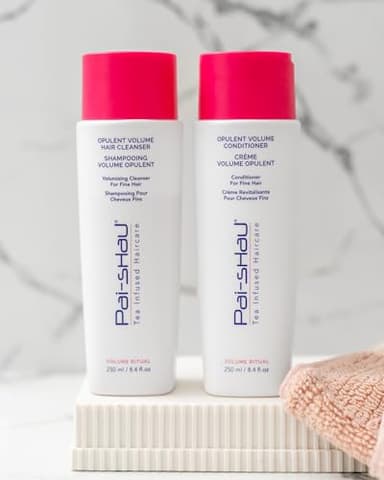 Pai-Shau Opulent Volume Cleanser and Conditioner Duo Set - Volumizing Cleanser and Conditioner for Thin Hair - Provides Improved Volume and Hydration - Shampoo for Women - 8.4 Fl Oz each - Image 2