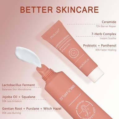 Facial Hair Removal Cream Kit for Women – Depilatory & Post Care Soothing Cream, 4 Min Painless & Flawless Face Hair Remover, Gentle Plant Formula for Sensitive Skin - Image 3