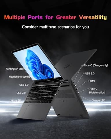 15.6 IPS FHD-Student-Laptop, 16GB RAM 1TB SSD Intel Pentium Quad Core N100, Computer with Backlit Keyboard Fingerprint (Beat to i3-1115G4 Up to 3.4GHz) WiFi 6 BT5.2 Numpad Win 11 - Image 5