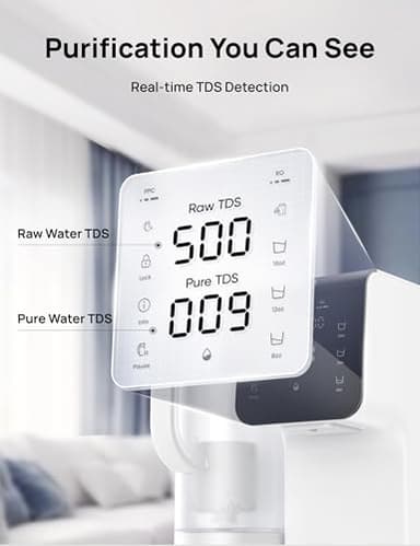 Dreo Reverse Osmosis Water Filter Countertop, 7-Stage RO Water Filtration System, 3:1 Pure to Drain, Portable Water Pitchers for Home Kitchen, No Installation, Reduce TDS, BPA Free - Image 7