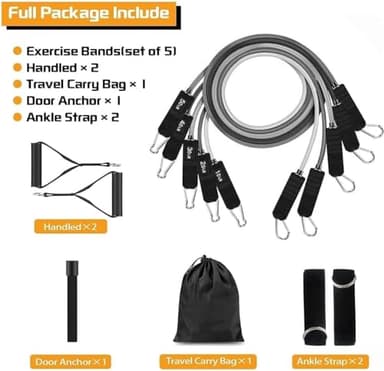 VEICK Resistance Bands, Exercise Bands, Workout Bands, Resistance Bands for Working Out with Handles for Men and Women, Exercising Bands for Fitness Weights Work Out at Home - Image 2