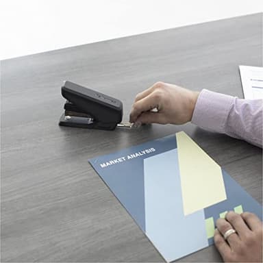 Fellowes LX840 EasyPress Office Stapler, Effortless One-Touch Small Stapler for Classroom, Home and Office, Holds Half Strip of Staples, 25 Sheet Capacity, Black - Image 7