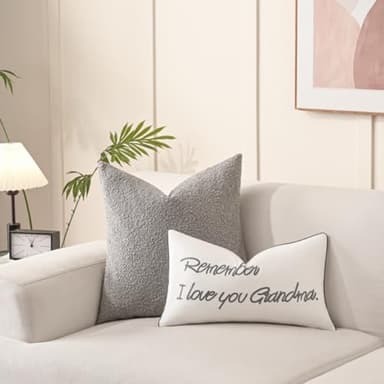 Sanmetex Grandma Birthday Gifts, Best Grandma Gifts for Mothers Day with Quote Remember I Love You Grandma Lumbar Pillow Cover 12 X 20 Inches for Bed, Bedroom. - Image 7