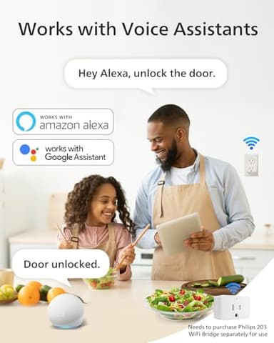 Philips Smart Lock with Handles, Keyless Entry Door Lock Set, Smart Door Lock with 2 Level Handles, Digital Keypad Deadbolt for Front Door, App Fingerprint PIN Code Unlocking, Auto Locking - Image 6