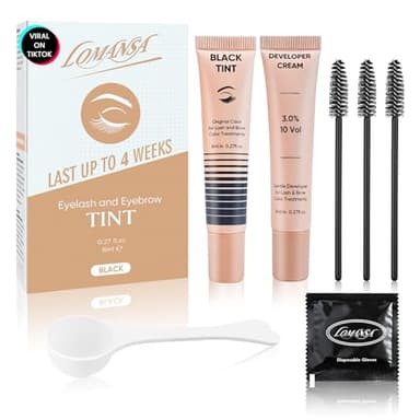 Lomansa Lash Color Kit, Instant Eyelash, Black Brow Color with Natural Effects, Safe & Easy to Use, 8ml - Image 1