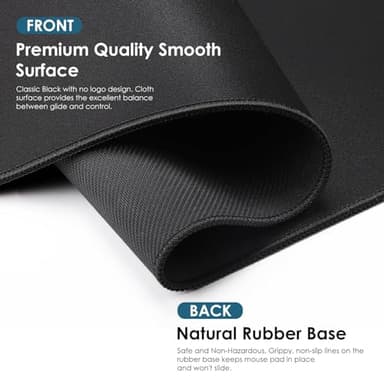 Dizzy Balloon Large Extended Mouse Pad with Durable Stitched Edges, 35.43"x11.81"x0.12", Mouse Mat Desk Mat for Home and Office, Black Large Gaming Mousepad, Keyboard Mat with Non-Slip Rubber Base - Image 3