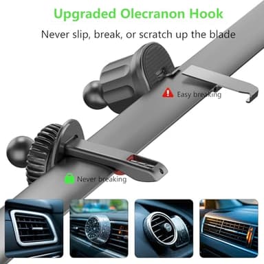 VICTORY & GIFT for 15w MagSafe Car Charger, Magnetic Wireless Car Charger, for MagSafe Car Mount Air Vent/Dashboard Car Phone Holder with 360° Adjustable Aluminum Arm - Image 7