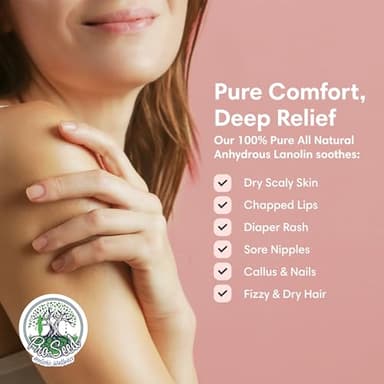 ProSeed Handmade Pure Lanolin Balm – US Pharmacopeia Grade for Moms, Babies & Skin Essentials – Single Ingredient Moisturizer for Dry, Sensitive Skin – Glass Jar, 2oz - Image 7