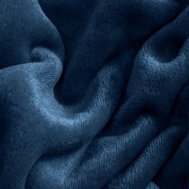 BEDELITE Flannel Sheets King Size Navy - Super Soft Fleece Sheets Set Fluffy Extra Plush, 4 Piece(Include Fitted Sheet, Flat Sheet, 2 Pillowcases) - Image 3