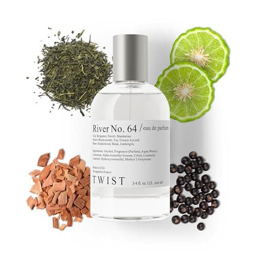 Twist River No. 64 - Eau De Parfum Inspired by Creed's Silver Mountain W., Long-Lasting Perfume For Men & Women, Paraben Free, Vegan, Clean Ingredients, Unisex Fragrance - 100 ml | 3.4 fl. oz. - Image 1