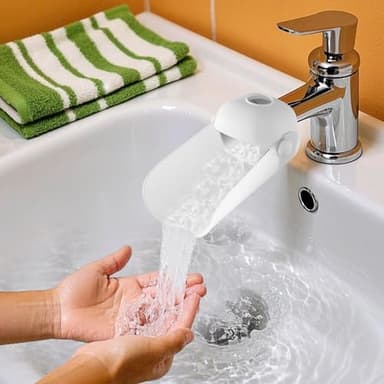 KOMIDK Faucet Extender for Bathroom Sink Faucet Extender for Toddlers Bathroom Sink Kitchen Bathtub (Grey) - Image 3