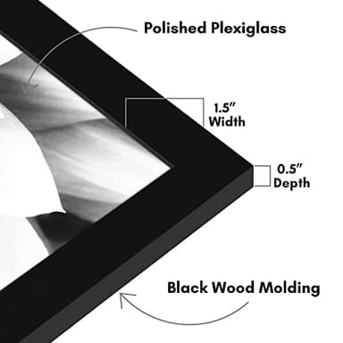 Americanflat 20x28 Picture Frame with Polished Plexiglass - Black Picture Frame - Wide Photo Frames Made of Engineered Wood for Vertical or Horizontal Wall Display - Epic Collection - Black - Image 3
