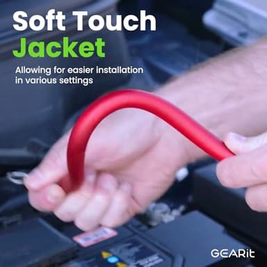 GEARit 1/0 Gauge Wire (50ft - Red Translucent) Copper Clad Aluminum CCA - Primary Automotive Wire Power/Ground, Battery Cable, Car Audio Speaker, RV Trailer, Amp, Electrical 0ga AWG 50 Feet - Image 3