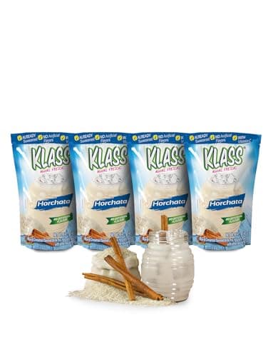 Klass Aguas Frescas | Drink Mix | Horchata | Flavors From Natural Sources, No Artificial Flavors, With Vitamin C (Makes 7 to 9 Quarts) 14.1 Oz Family Pack (4-Pack) - Image 1