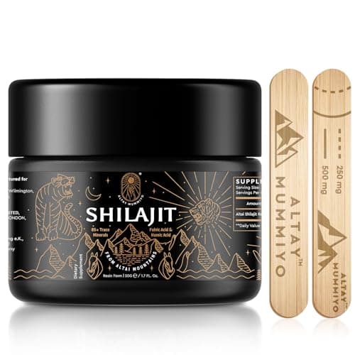 Shilajit Resin with Fulvic Acid & Trace Minerals, Original Siberian Pure Shilajit with 85+ Humic Acid Supplement Gel for Energy & Immune System - 100 Serving / 50g - Image 1