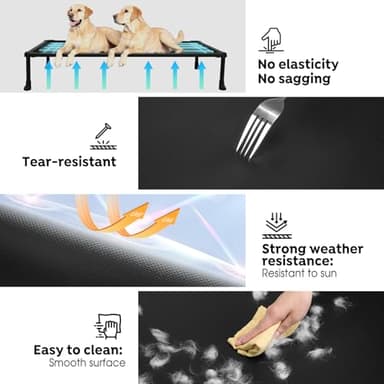Veehoo Chew Proof Elevated Dog Bed - Durable Raised Dog Training Platform, Agility, Ideal for Large Dogs - Indoor/Outdoor, CWC2420CP - Image 2