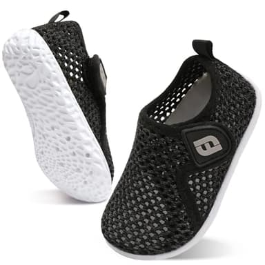 JOINFREE Water Shoes Unisex-Child Boys Girls Athletic Walking Sneakers Shoes for Kids Mesh BlackGrey 2.5-3 Years Toddler - Image 6