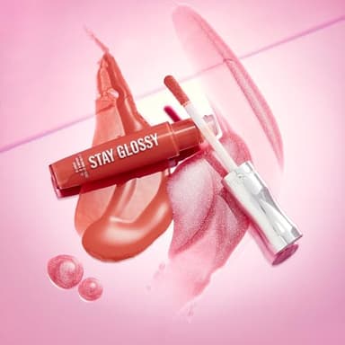 Rimmel Stay Glossy Lip Gloss - Non-Sticky and Lightweight Formula for Lip Color and Shine - 340 Captivate Me!, .18oz - Image 5