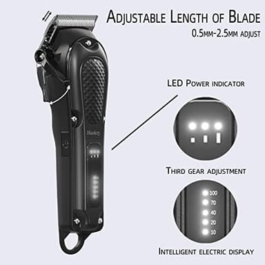 Haokry Hair Clippers for Men Professional - Cordless&Corded Barber Clippers for Hair Cutting & Grooming Rechargeable Beard Trimmer - Image 7