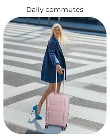 BAGSMART Carry on Luggage with Spinner Wheels, 22x14x9 Carry On Luggage Airline Approved With TSA Lock, Durable Hard Shell Carry On Suitcase 20 inch, Flaxen Almond - Image 9