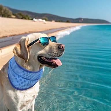 EXPAWLORER Dog Cooling Bandana - 2 Pack Instant Chill Out Pet Scarf Adjustable, Summer Outdoor Ice Neck Cooler, Prevent Sunstroke for Small Medium Large Breeds (Navy Green, M) - Image 8